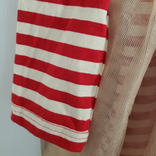 Only Little Once Girls Holiday Dress SIZE 10 Christmas Tulle Sequins Striped - Picture 6 of 11