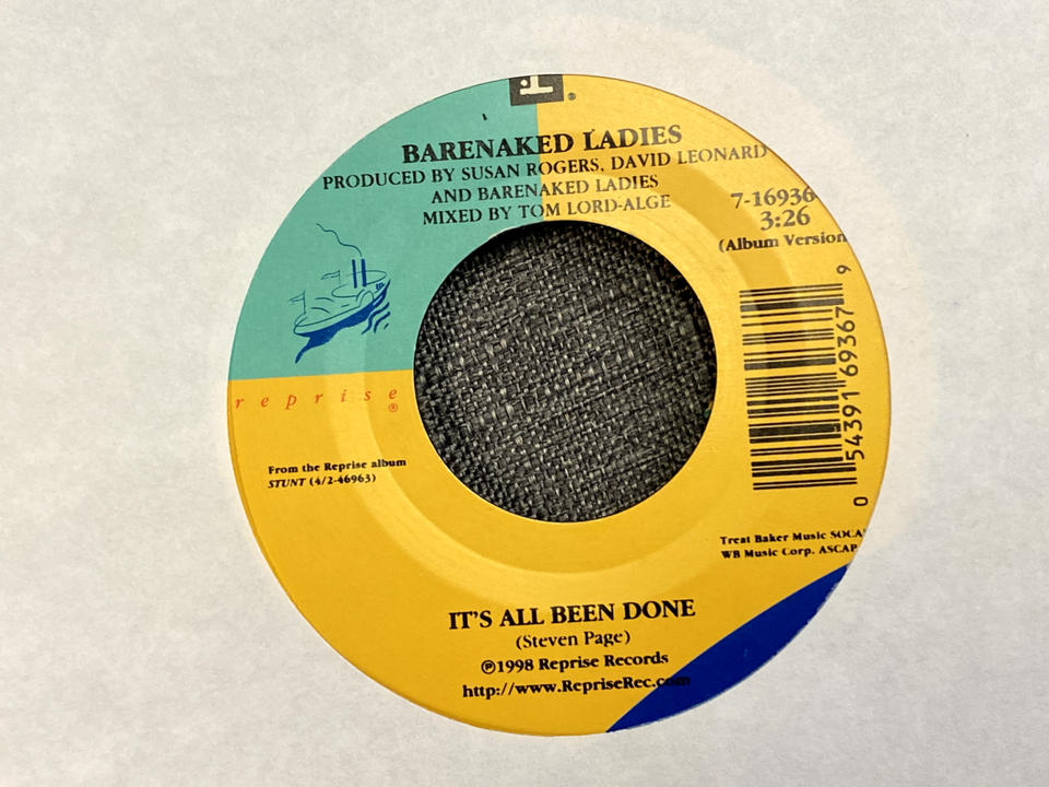 Barenaked Ladies Call and Answer / It' All Been Done 7" 45 Reprise 1998