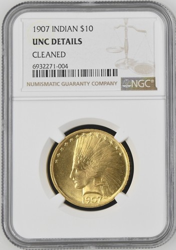 1907 NM - 10 $ Indian - NGC UNC Details - SPECTACULAR GEM ERSCHEINUNG - BEMERKENSWERT
