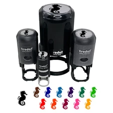 Seahorse Icon Self-Inking Rubber Stamp Ink Stamper