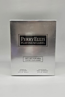 2 Pack PERRY ELLIS PLATINUM LABEL Gift Set for Men EDT Spray 3.4