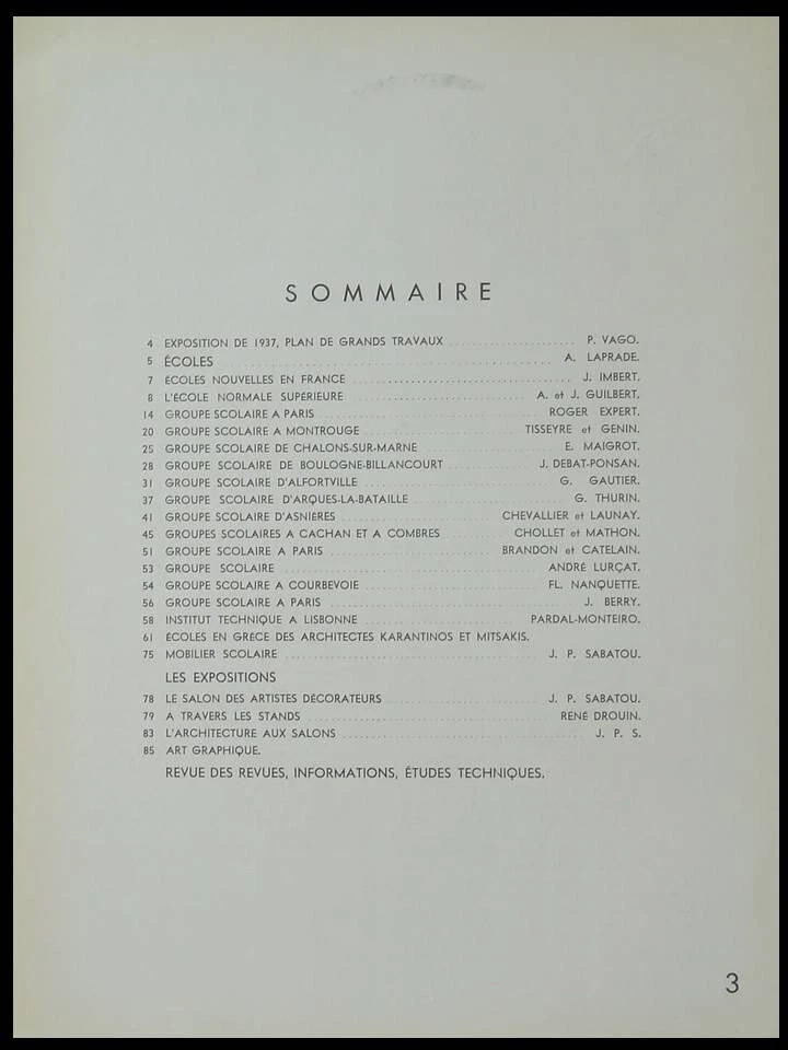 L'ARCHITECTURE D'AUJOURD'HUI n°4 1934 ECOLES, PARIS RUE KUSS, ALFORTVILLE, GRECE - Photo 2/3