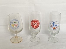 3 Stück DDR Gläser Sportfest / Spartakiade in Leipzig 1977 / 1983 / 1987