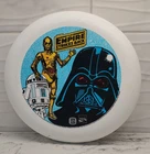 Vintage 1981 Burger King  & Coke Star Wars Frisbee W/Darth Vader C-3PO and R2-D2