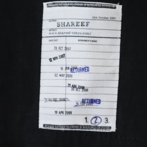 Used SHAREEF made in Japan linen trench coat 2 black Men's image 6