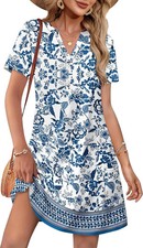 Dresses for Women 2025 Casual Summer V Neck Wedding Guest Dress Short Sle