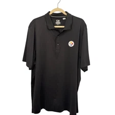 Cutter & Buck Mens Steelers NFL CB DryTec 50+ Size XL Extra Large Polo Shirt  