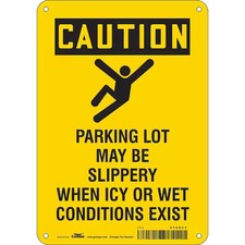 Condor 478D63 Safety Sign, 10 In Height, 7 In Width, Aluminum, Horizontal