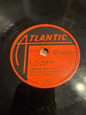 Atlantic 78 RPM Chuck Willis - CC Rider / Ease The Pain 1130 V+ R&B
