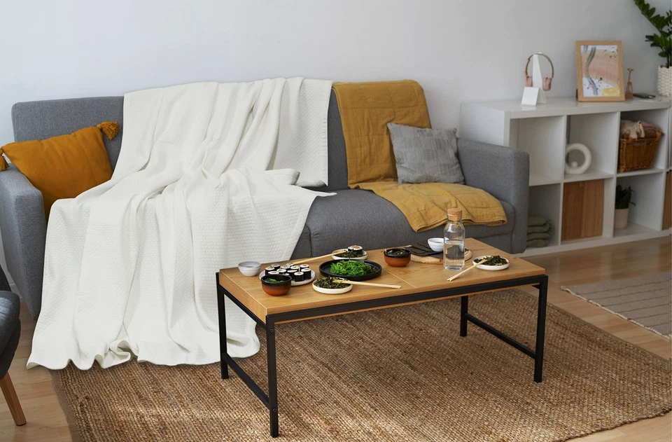 Manta de algodón suave - Felpa Francesa Matelassé Diamante - Térmica Todo Se... Foto 3 de 4