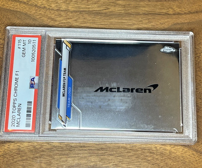 MCLAREN 2020 Topps Chrome F 1 McLaren F1 Team, Team Logo #115 PSA-10 Formula  