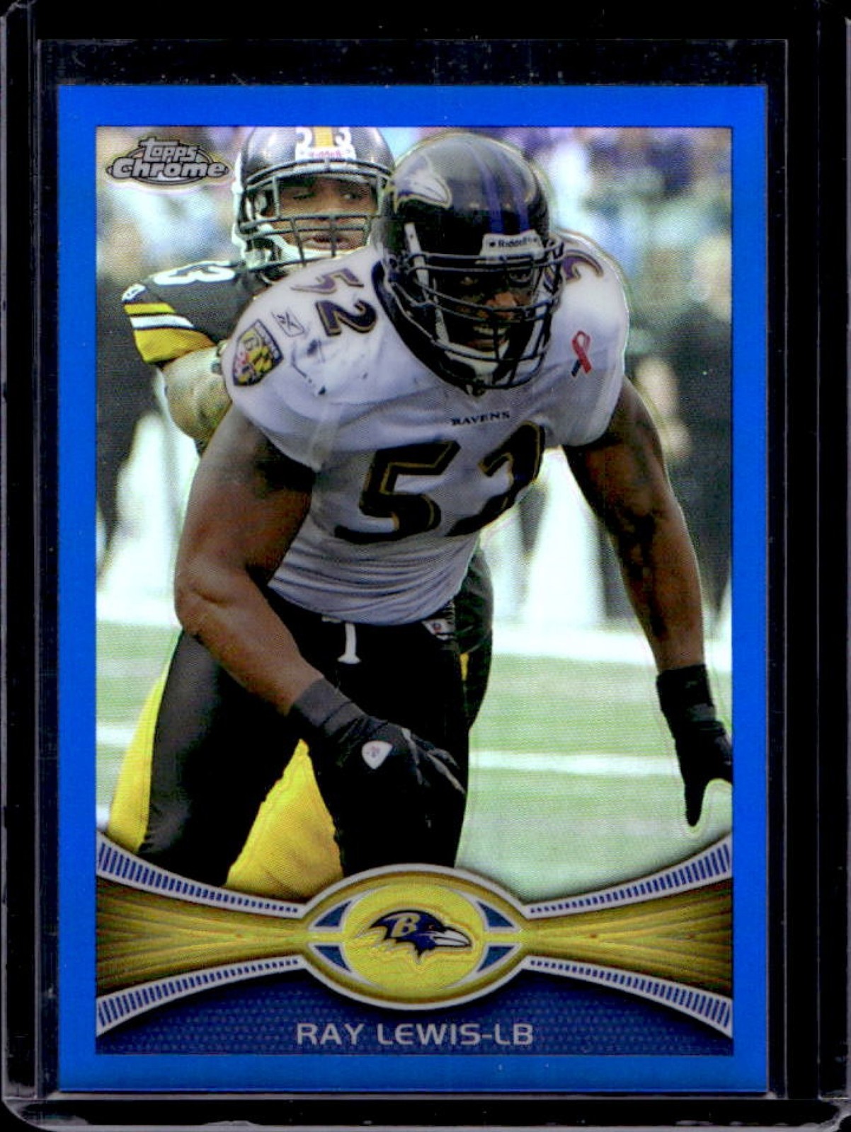 2012 Topps Chrome Ray Lewis Blue Refractor #86/199 Ravens