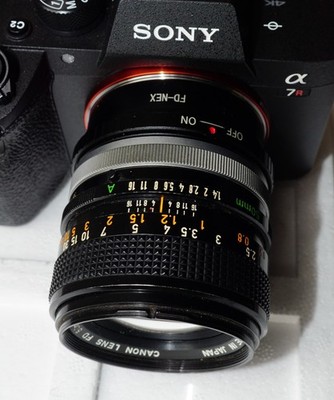 Canon 50mm f/1.4 SSC S.S.C.  FD-Mnt VIDEO PORTRAIT  Lens EX+ fit SONY E-mount