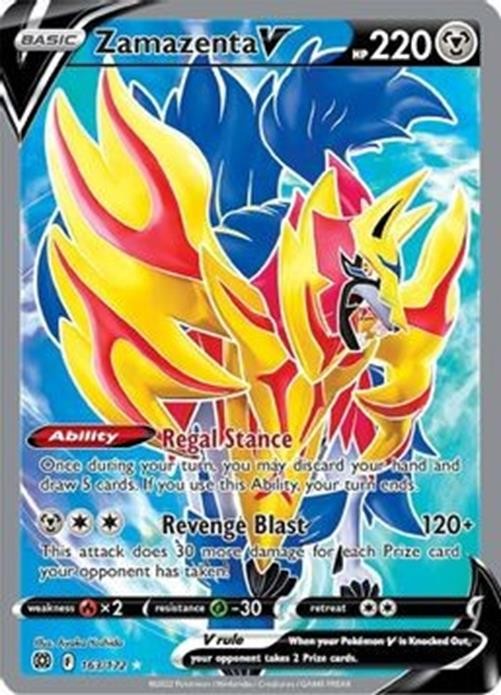 Zamazenta V - 163/172 - Pokemon Brilliant Stars Sword Shield Full Art Card NM