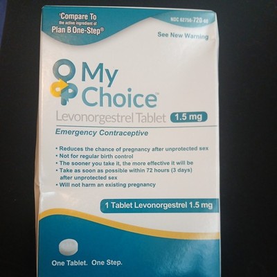My Choice Emergency Contraceptive Pill.Plan B alternative.same active ingr
