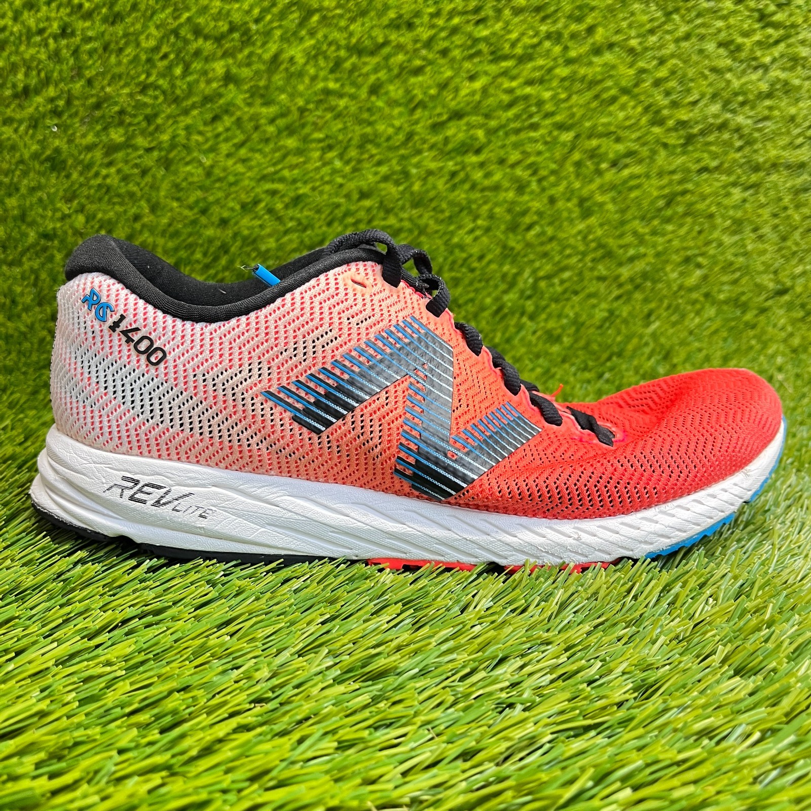 New Balance Racing 1400v6 Womens Size 7 Pink White Blue Running Shoes Sneakers