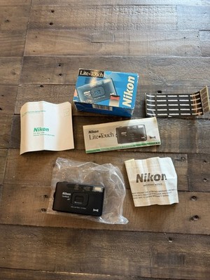 Nikon LiteTouch AF Panorama 35mm Point & Shoot Camera 28mm Macro Lens MINT WORKS