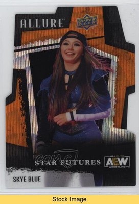 2022 Upper Deck Allure AEW Star Futures Orange Slice Die-Cut Skye Blue READ 1s3j