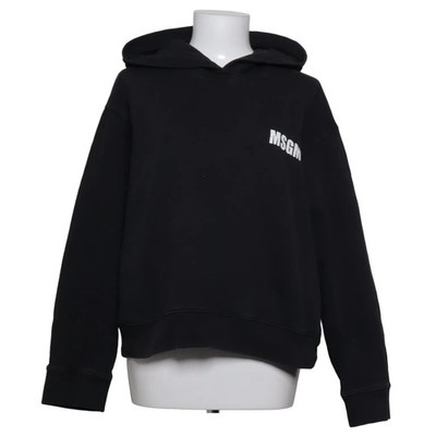 MSGM, Kapuzenpullover, Größe: S, Schwarz, Baumwolle, Print, Sweat, Damen #lGv