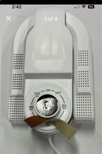 Electric Shoe Dryer Boot Warmer Dryer Dual Arms Timer Dial 0-120 Min White