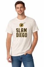 Slam Diego Graphic Print White Jersey Crew Neck Short Sleeve Men's T-Shirt