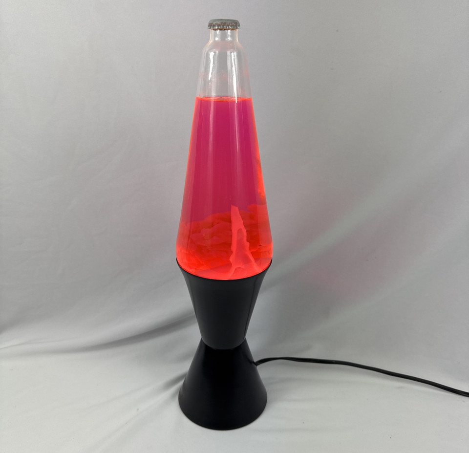 A genuine vintage 90s lava lamp by Haggerty International — Made in USA, the real deal from the brand that started it all.