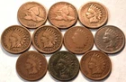 Lot (10) Better Flying Eagle Indian Head Cents 1857 1858 1869 1871 1908 S Penny