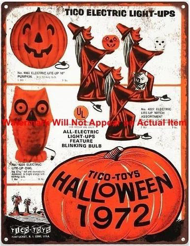 Vintage Halloween 1972 Tico-Toys Sales Ad Photograph Print 8.5x11"