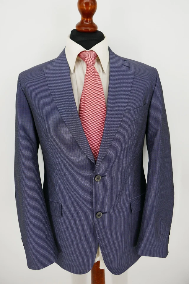Carl Gross Anzug Gr.48 Schurwolle Baumwolle Blau Black Label Top Zustand - Bild 1 von 4