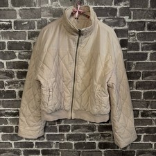 Young fabulous & Broke PENNY PUFFER JACKET cream coat SIZE MEDIUM M