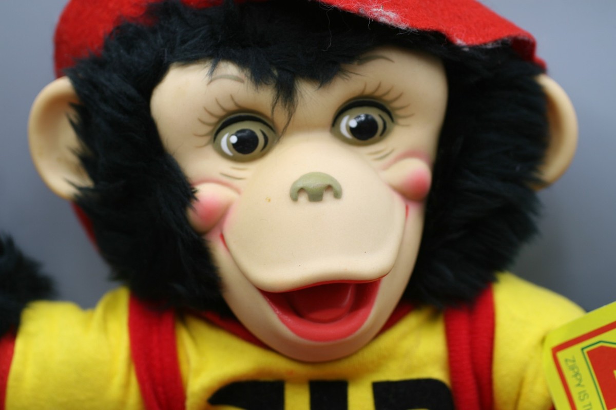 Vintage Zippy Monkey Doll Rubber Face Banana 14