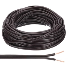 65Ft 18/2 PVC Covered Wire, SPT-2 UL Listed Copper Electronic Wire, Brown