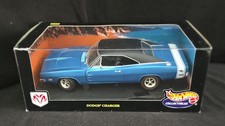Mattel '69 Dodge Charger Bright Blue Diecast 1:18 Scale Hot Wheels Collectible