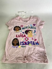 Disney Encanto Mirabel Luisa Isabella Short Sleeve Tee T-Shirt Top Girls Size 5