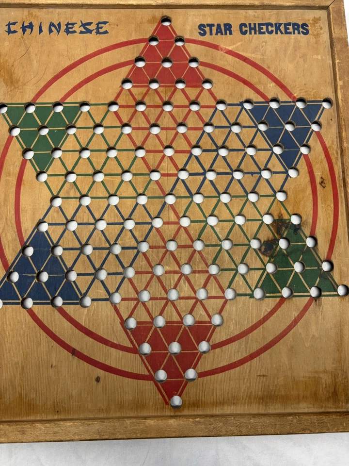 Vintage Milton Bradley #4180  Chinese Checkers Board Star Checkers Board Only - Image 2 of 4