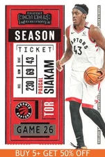 2020-21 Panini Contenders #86 Pascal Siakam Toronto Raptors Basketball