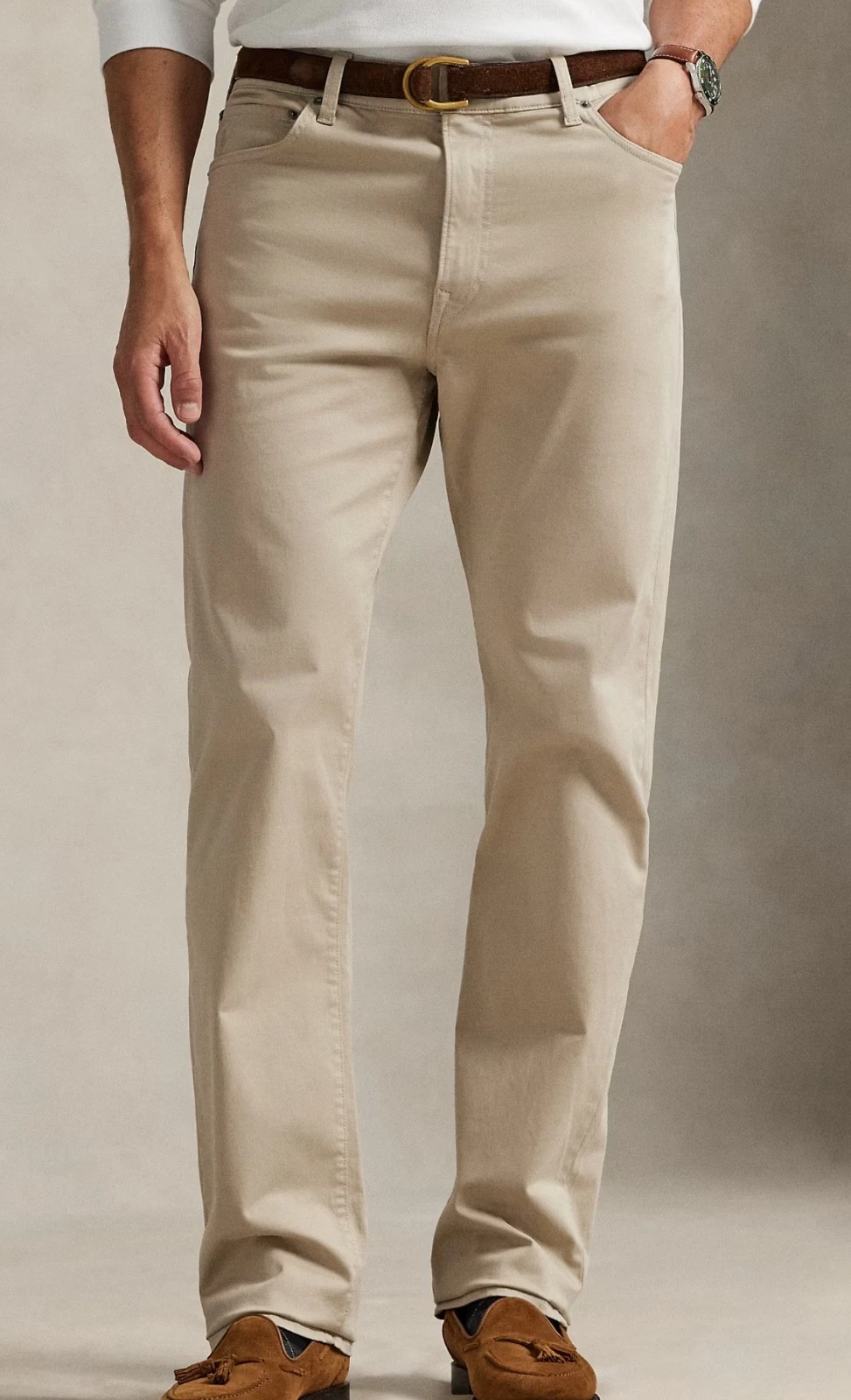 NWT Polo Ralph Lauren STONE KHAKI Varick Slim Straight Stretch Sateen Pants
Opens in a new window or