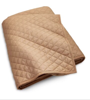 Ralph Lauren Modern Equestrian Cromwell Diamond Coverlet Camel Brown $470 - King