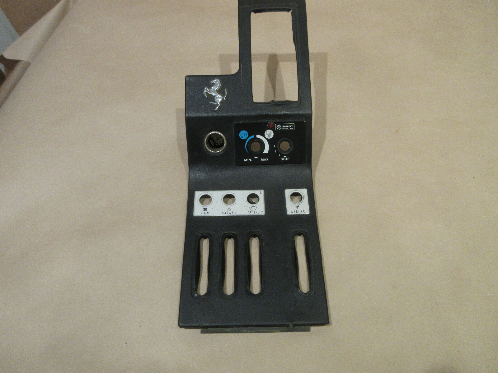 Ferrari 308 Heater Console Top Panel / Switch Plate  P/N 60037306