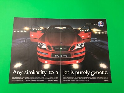 2006 2007 SAAB 9-3 93 VINTAGE ORIGINAL PRINT AD ADVERTISEMENT PRINTED 2 PAGE