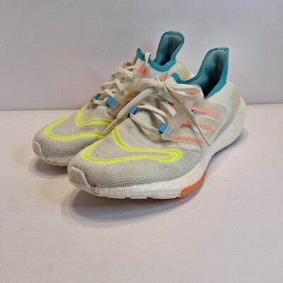 Adidas UltraBoost 22 White Turbo Mint 2021 GX8015 Women's 10 Running Shoe 