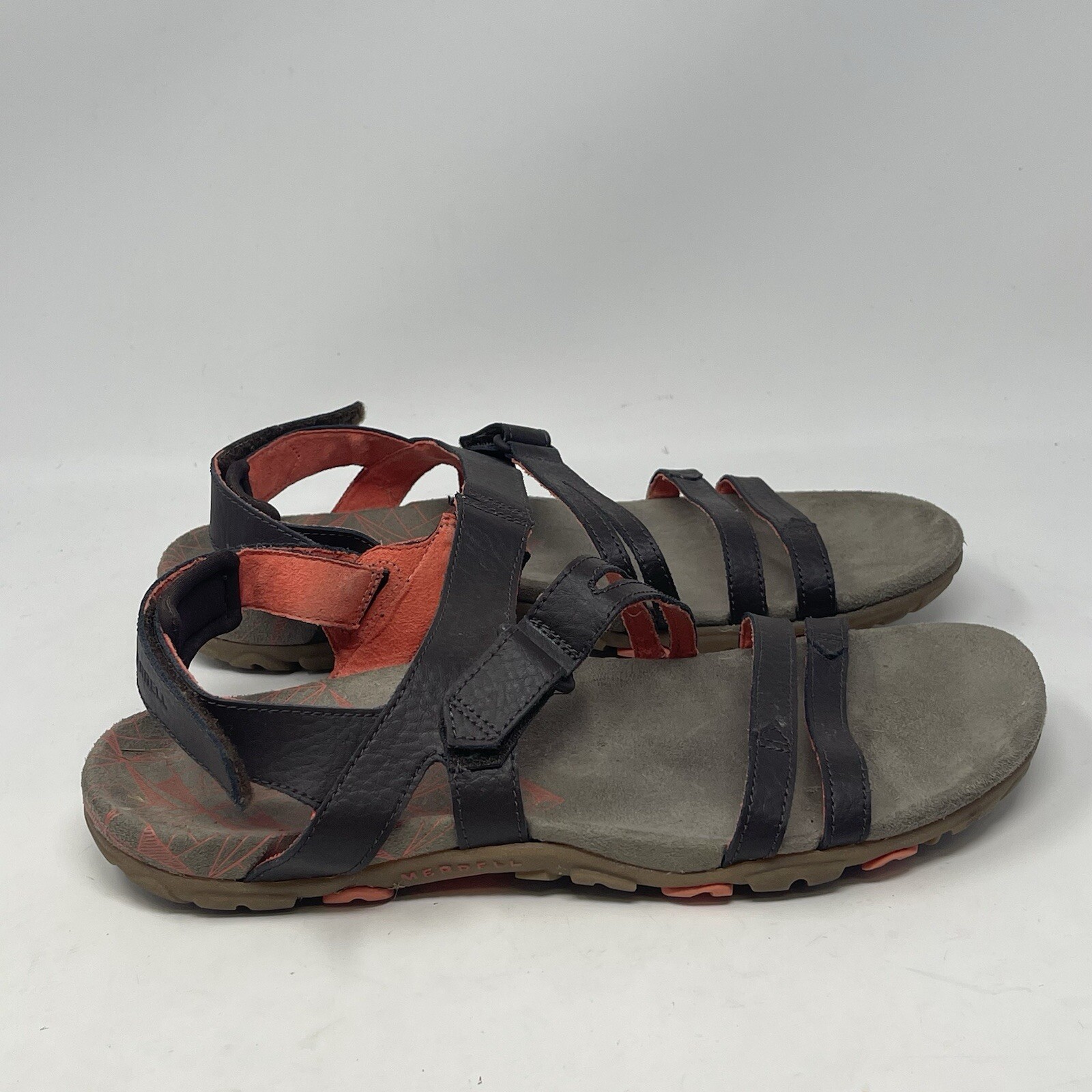 Merrell Sandspur sandali donna 10 pelle marrone cinturino alla caviglia scarpa casual