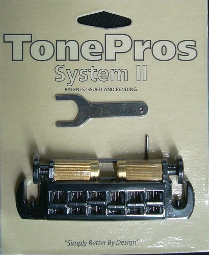AVT2P-B TonePros Standard (US Thread) Wraparound Bridge, Black Finish