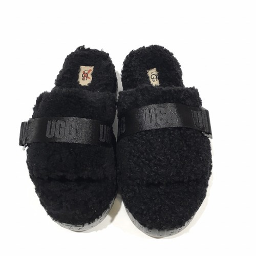 Zapatillas UGG Fluffita Forma Plana - Negro UGGplush - EE. UU. 7 - NUEVAS - Imagen 4 de 6