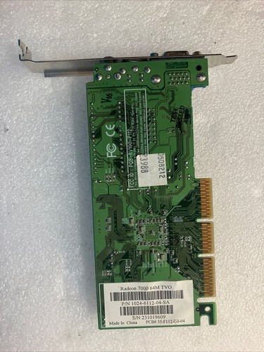 AGP card ATI Radeon 7000 64M TVO 1024-6112-04-SA PQB-RV100-P112 VGA Comp out - Picture 4 of 6
