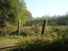 PHOTO  OLD RAILWAY CROSSING THE CONCRETE GATE POSTS ARE EVIDENCE OF A CROSSING O