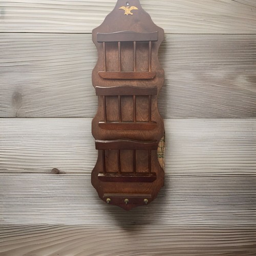 Vintage Eagle Wooden Letters/Bills/Misc/Key Holder Mail Organizer Wall Mount - 第 15/17 張圖片