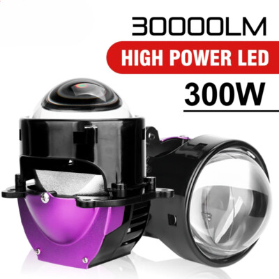 12+6pc Chip 3.0 Bi Led Projector Lenses Headlight for 3R 6000K White Headlamp
