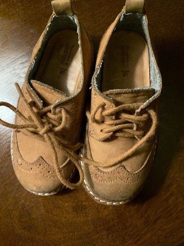 Zara Baby Boy Suade Brown Lace Up Shoes 21 - Picture 2 of 3