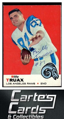 Billy Truax 1969 Topps #103 Los Angeles Rams RC TTM/IP Signed Auto | eBay